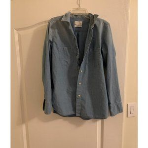 J Crew Chambray Button Down Size 8